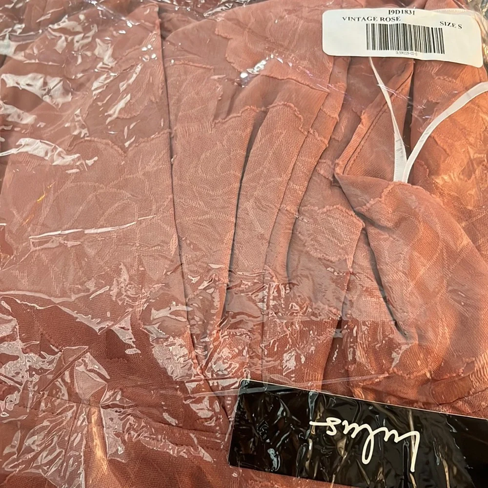 NWT Lulus Days of Beauty Rose Pink Burnout Floral Skater Dress - Picture 3 of 5